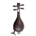 Angled back view of the Professional Grade Wenge Wood Liuqin by Liang Hao, displaying the smooth, dark Wenge wood finish and ergonomic chin rest.
