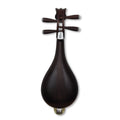 Full rear view of the Liuqin made from Wenge wood, highlighting its elegant teardrop shape and polished craftsmanship for professional performance.