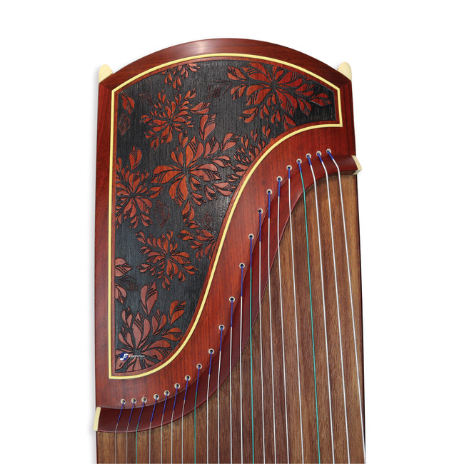Special Edition Popular African Sandalwood "Lush Foliage" 21# Guzheng by Shanghai Dunhuang Yichang
