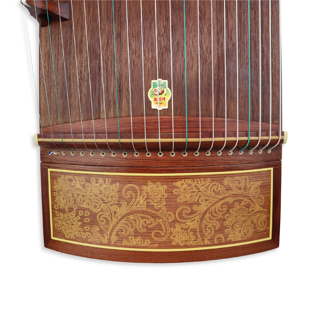 Special Edition Concert African Padauk "Blooming Brilliance" 21# Guzheng by Shanghai Dunhuang Yichang