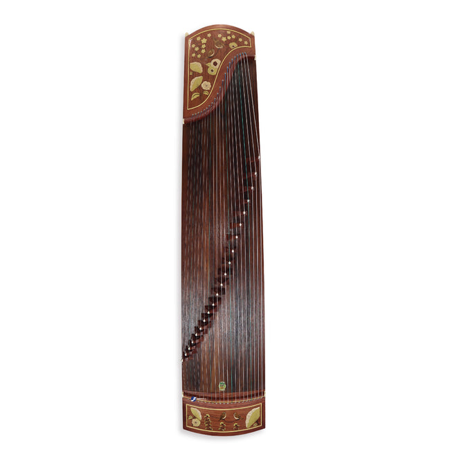 Special Edition Concert African Padauk Shell Inlay "Birds of Spring" 21# Guzheng by Shanghai Dunhuang Yichang