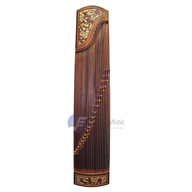 African Violet Sandalwood Guzheng 'Duo Cranes' by Shanghai Dunhuang