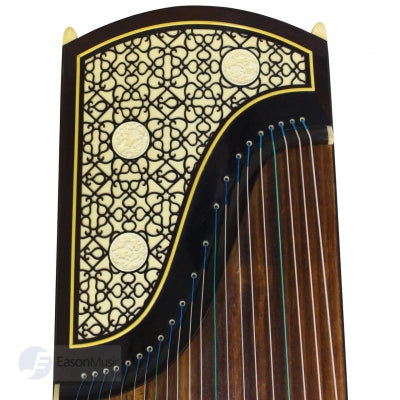 Concert Premium Black Rosewood "Jiao Chuang Ye Yu" 21# Guzheng by Shanghai Dunhuang Yun