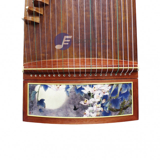 Popular Rosewood "Moon-Bathed Flowers" 21# Guzheng by Shanghai Dunhuang Yun