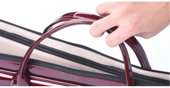 Enamel Leather Dizi Bag by Jiayue