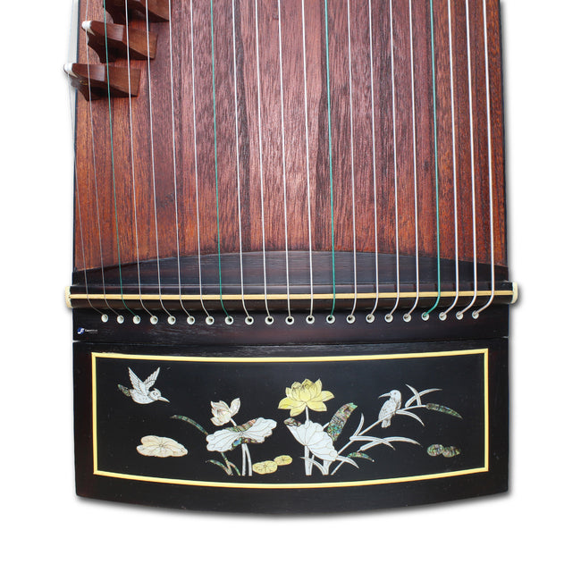Popular Manchurian Ash Wood "Shell Inlay Mandarin Duck" 21# Guzheng by Shanghai Dunhuang Yun