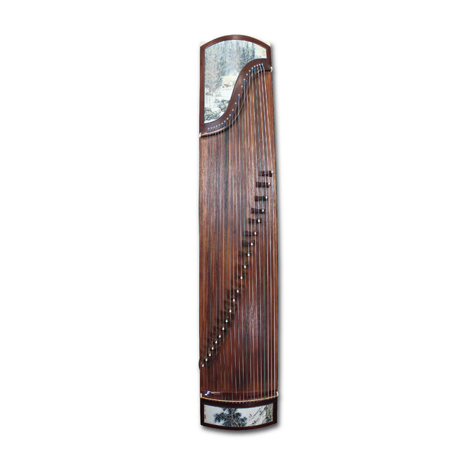 Concert Premium Black Rosewood "Hut in Bamboo Forest" 21# Guzheng by Shanghai Dunhuang Yun