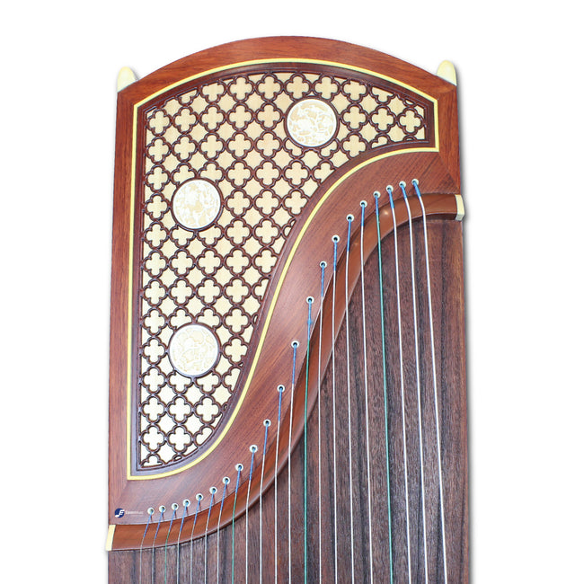 Concert Premium Rosewood "Jiao Chuang Ye Yu" 21# Guzheng by Shanghai Dunhuang Yun