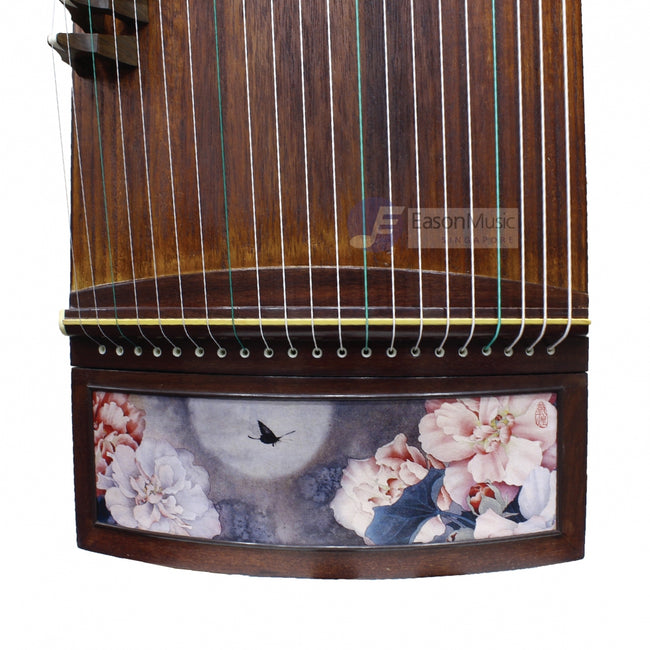Professional Black Rosewood "Moonlit Flowers" 21# Guzheng by Shanghai Dunhuang Yun