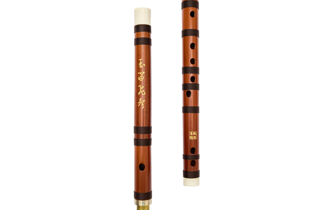 Premium Handcrafted White Bamboo Dizi Flute by Bao Guoliang