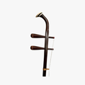 Ming Qing Aged Rosewood Erhu by Yu Kai Ming - Classic Curved headstock, side view
