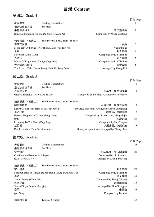 Erhu Teng CI Examination Grades 4-6