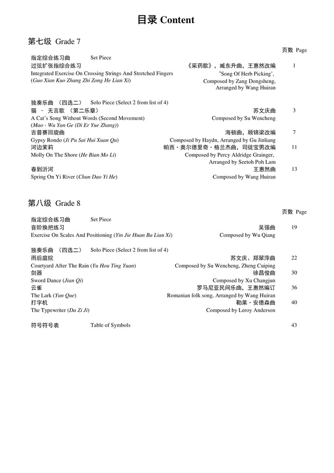 Liuqin Teng CI Examination Grades 7-8